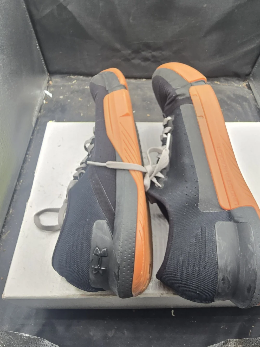 Under Armour Men's Black Sneakers with‎ Brown Soles